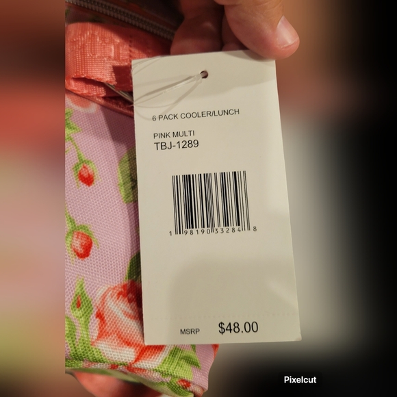 Betsey Johnson Pink Floral Insulated Lunch Bag - Picture 2 of 6
